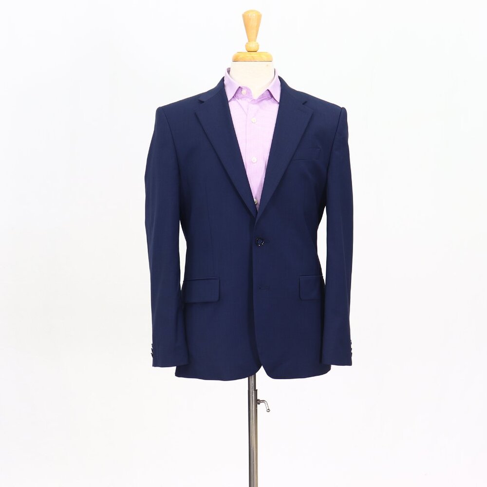 Express 40R Blue Blazer Sport Coat Jacket 2-Button Solid Y689